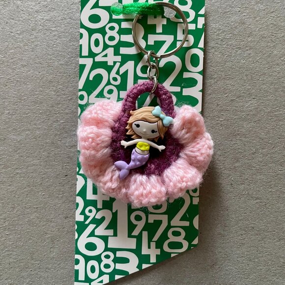 Handmade Bag Charm, Keychain Charm, Crochet Gift, Charm With Bird House - Picture 7 of 7